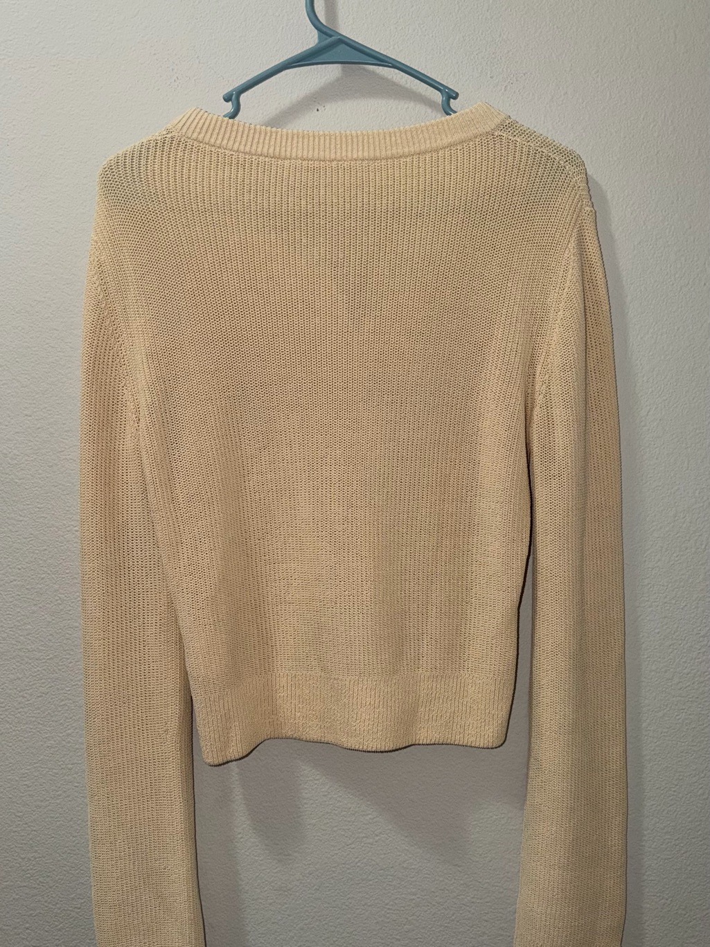 Aya Muse Cotton Blend Cardigan Sweater Long Sleeve Round Neck M Quiet Luxury — image 7 of 8